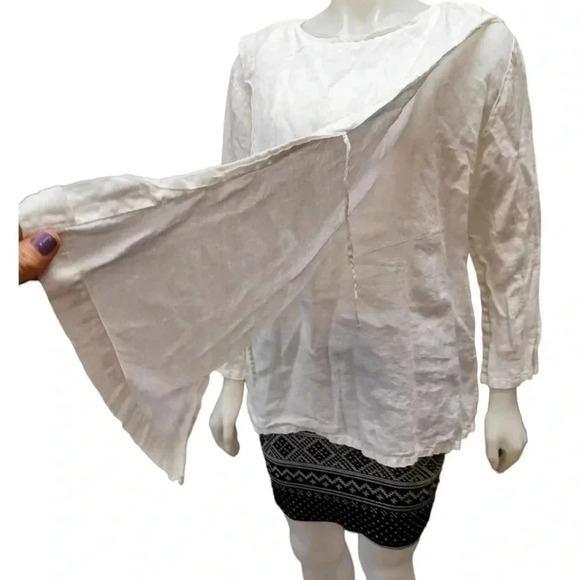 Bryn Walker 100% Linen White Tunic Top Size Small - Picture 4 of 12